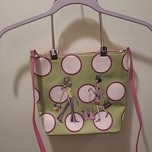 90s Y2K Girls Chic Handbag Pink/green Embroidered Girls